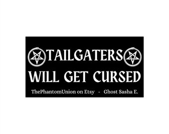 Tailgaters werden Fluch bekommen | Satanische Goth-Autoaufkleber
