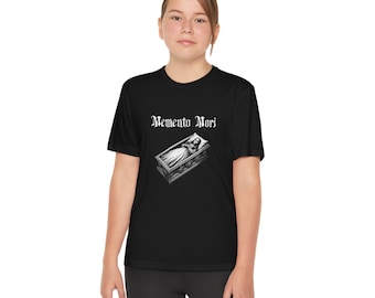 Memento Mori Ghost Girl in a cercueil T-shirt concurrent gothique pour jeune