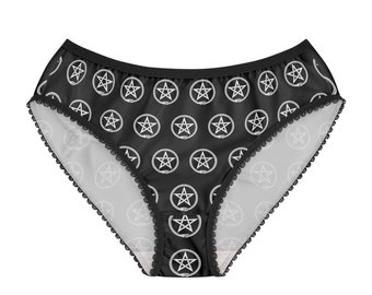 Wiccan Pentagram and Snake Goth Women's Panty Briefs (AOP)