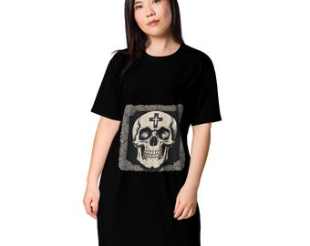 Skull and Cross Goth T-shirt dress