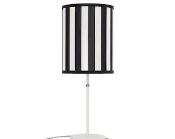 Black and White Striped Lamp on a Stand, US|CA plug