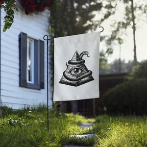 Illuminati | All Seeing Eye with Snake Garden flag