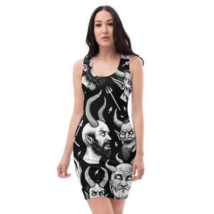 Demons | Satanic | Hell Themed Goth Bodycon dress