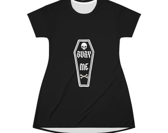 Bury Me Coffin Goth T-Shirt Dress