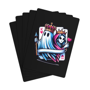 Cartes de poker gothiques Ghost King et Queen of Hearts