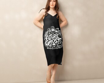 Future Ghost | Paranormal Goth Punk Tie-strap midi dress