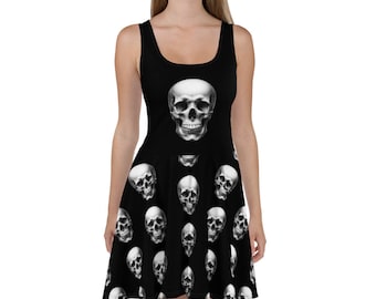 Skull Pattern | Goth Skater Dress