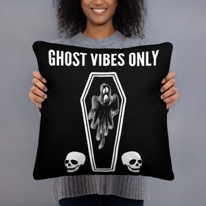 Ghost Vibes Only Goth Basic Pillow