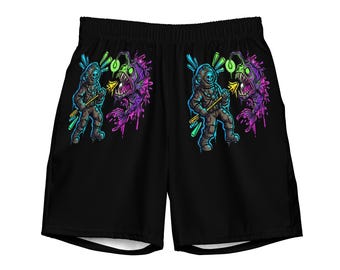 Skeletttaucher Vs. Monster-Anglerfisch-Kampf Recycelte Badehose