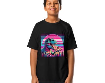 T-Rex Eating A Pizza | Funny Dinosaur Youth classic tee