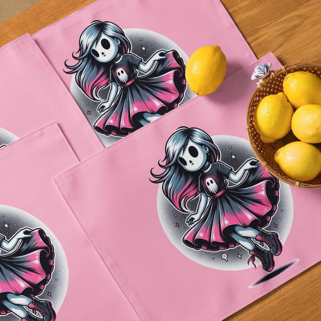 GOTH GIRL BOW PLACEMAT SET