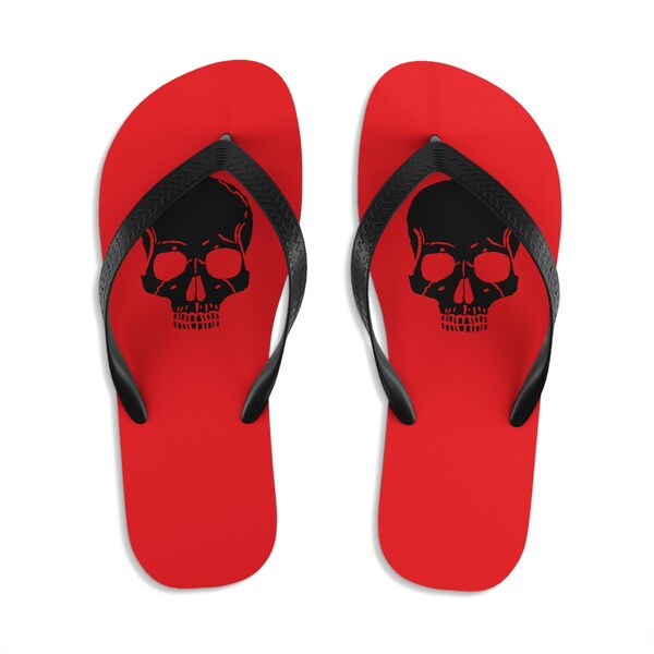 crystal skull flip flops