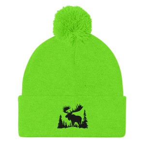 Moose In The Woods | Great Outdoors Pom-Pom Beanie