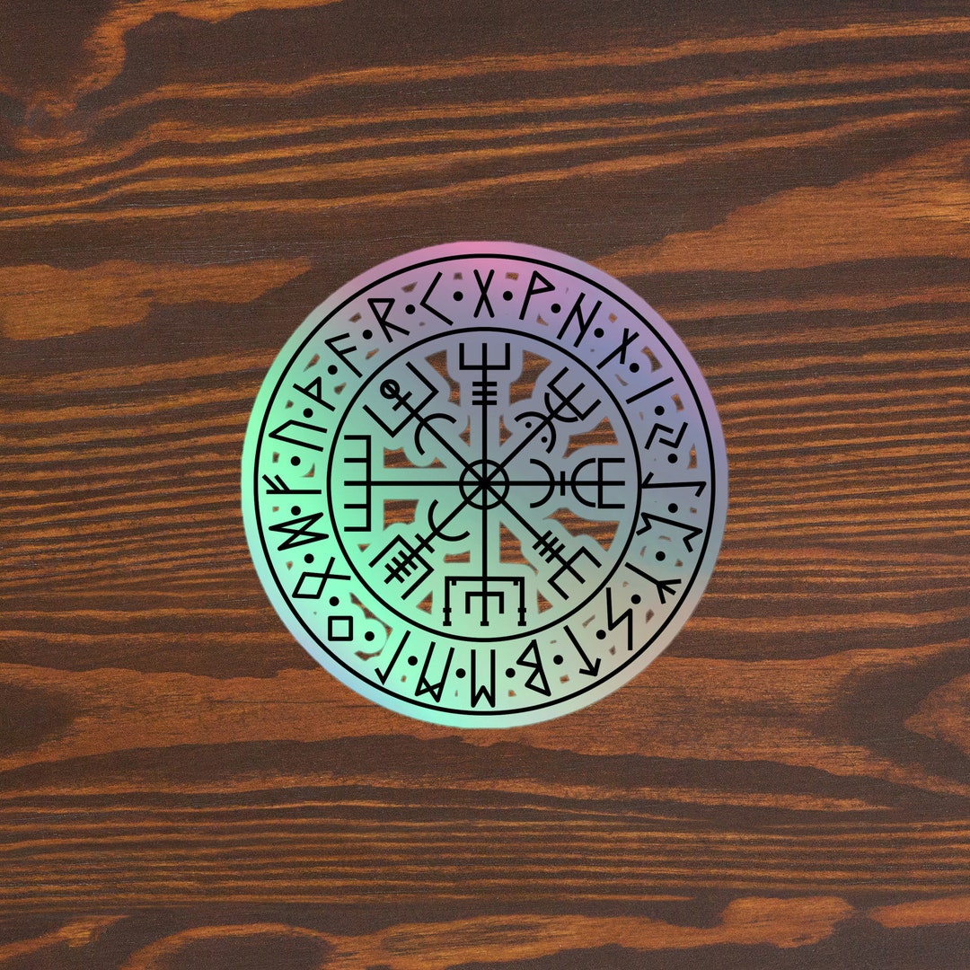 Vegvísir Holographic Sticker - Etsy