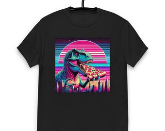 T-Rex Eating A Pizza | Funny Dinosaur Unisex classic tee