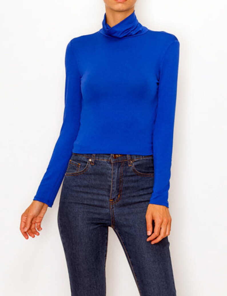 womens long sleeve mock turtleneck