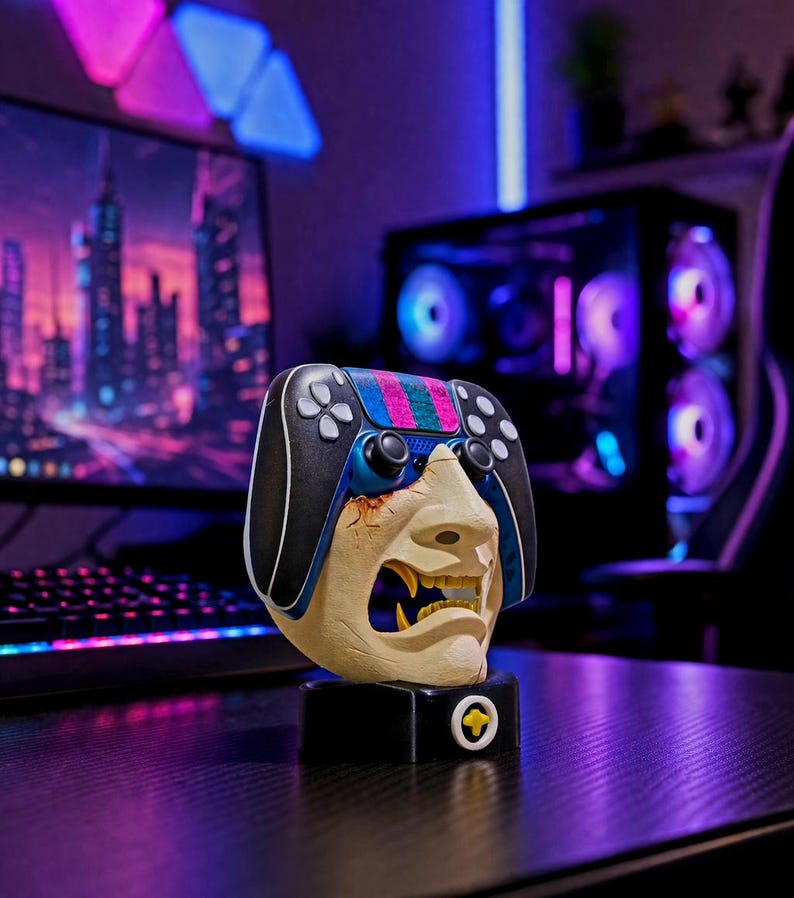 ghost of yotei mask controller holder image 1