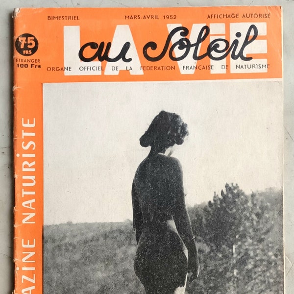 Life in the Sun - Vintage naturist magazine - Number 21 July August 1952 - Female and male nudes - naturism
