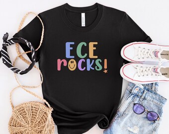 Camiseta ECE Rocks Teacher, camisetas gráficas del equipo