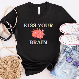 Kiss Your Brain, Lehrer-T-Shirt, Grafik-T-Shirt, T-Shirt, Geschenke für Lehrer