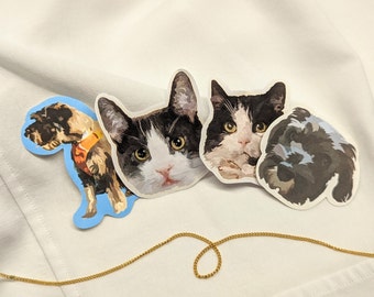 Custom pet sticker (realistic style) - Custom dog sticker, Custom cat sticker, Matte stickers, pet stickers