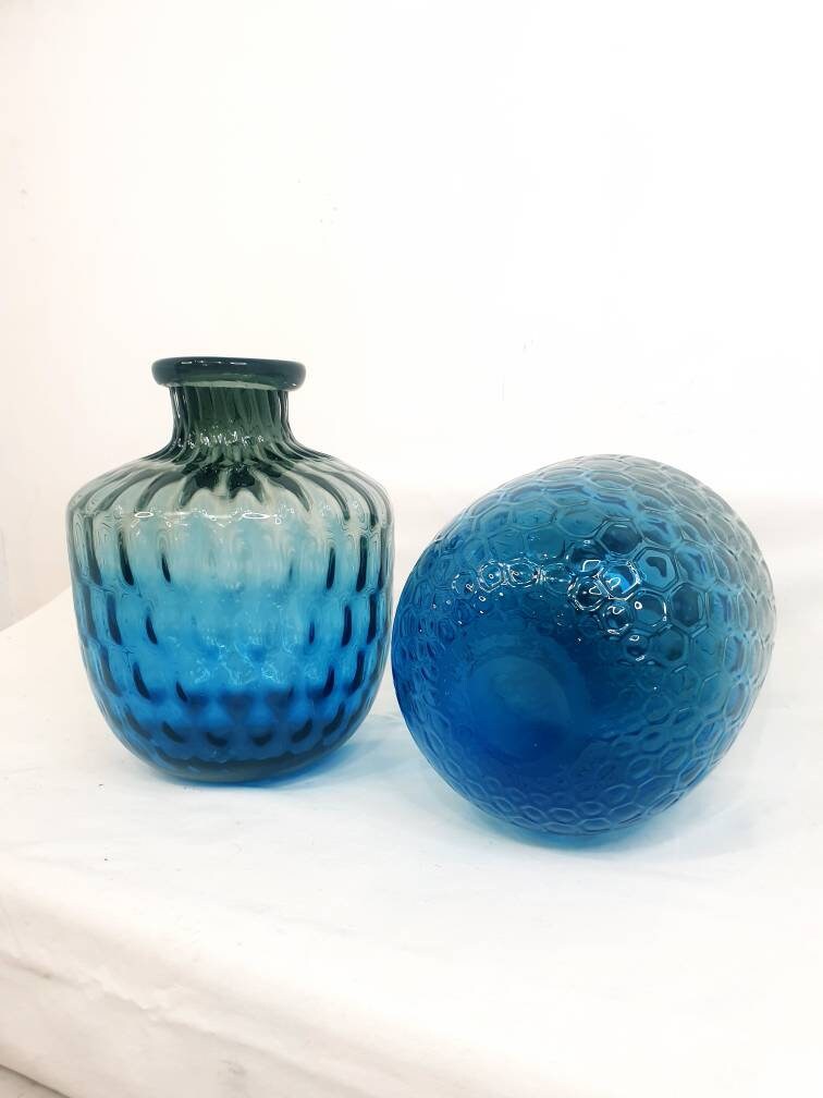 Pair of Murano blown glass vases Etsy