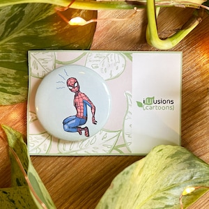 schattige spider-man button pin cartoon Peter Parker