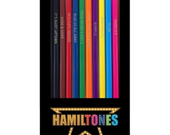 Crayons de couleur Hamilton inspirés de Broadway et Disney Plus Présentation de Hamilton the Musical