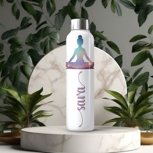 Yoga Pose Stainless Steel Water Bottle, Gift for Her, Insulated Water Bottle, Gift for Yoga Lovers, Customized Hot/Cold Water Bottle