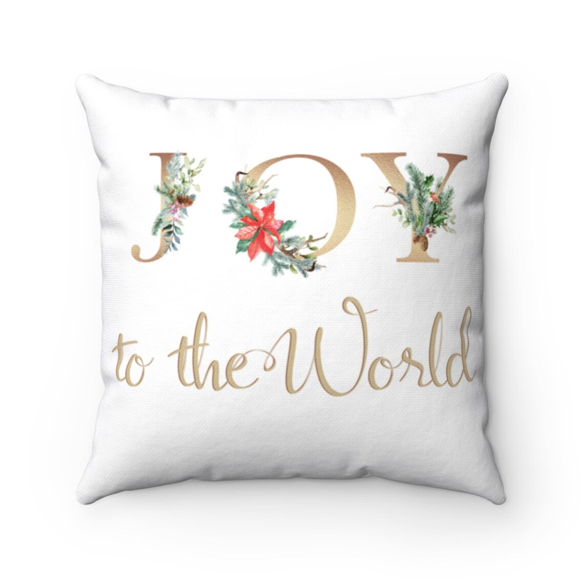 Holiday Pillow Joy to the World Pillow Christmas Pillow Etsy