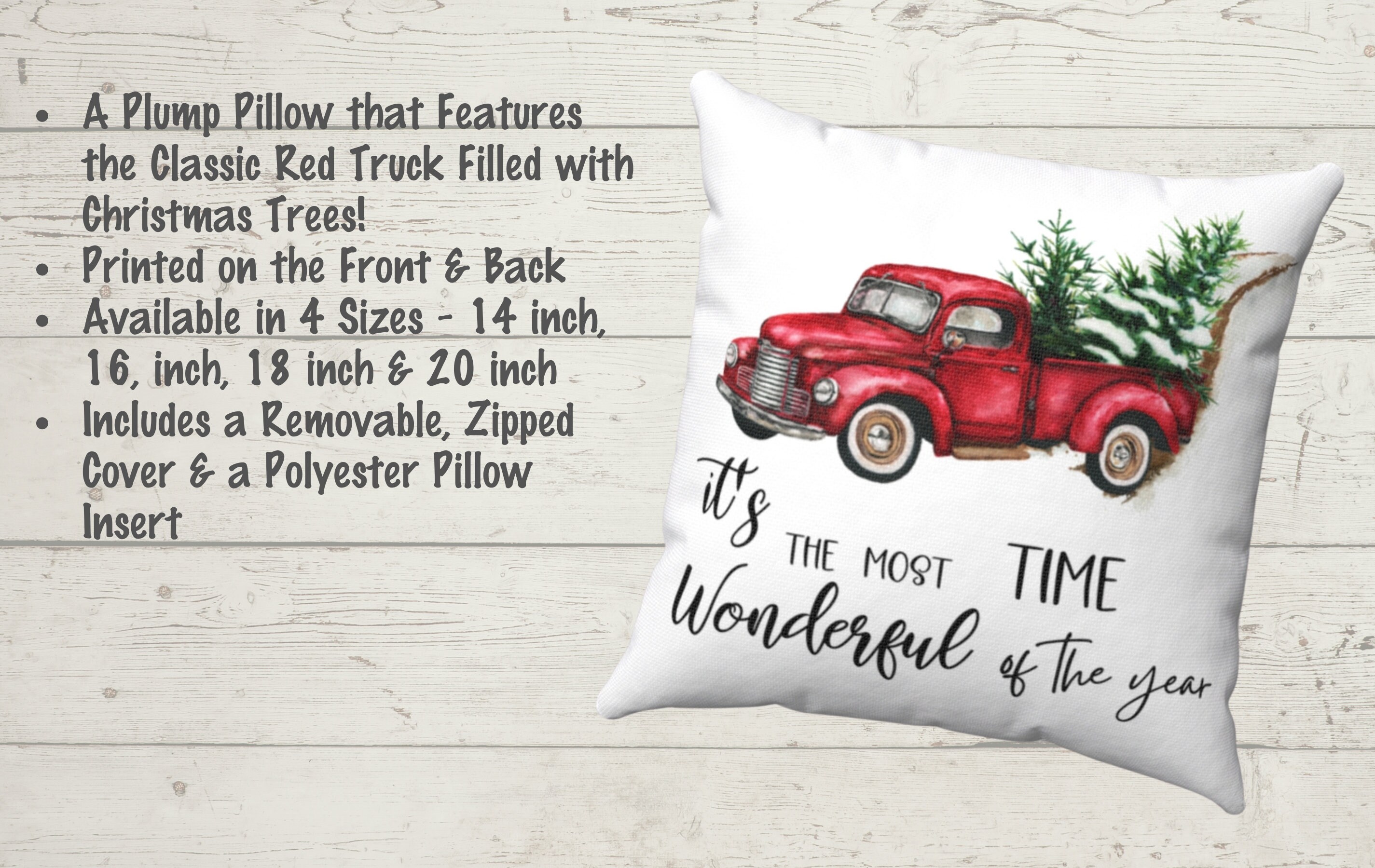 Christmas truck pillow hotsell