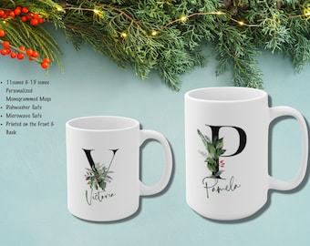 Taza de Navidad PERSONALIZADA, Taza de Vacaciones monogramada, Taza de café PERSONALIZADA, Regalo de Navidad, Regalo de Navidad