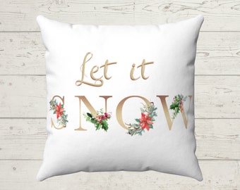 Christmas Pillow | Let it Snow Pillow | Holiday Pillow | PERSONALIZED Pillow | Holiday Gift | Home Decor