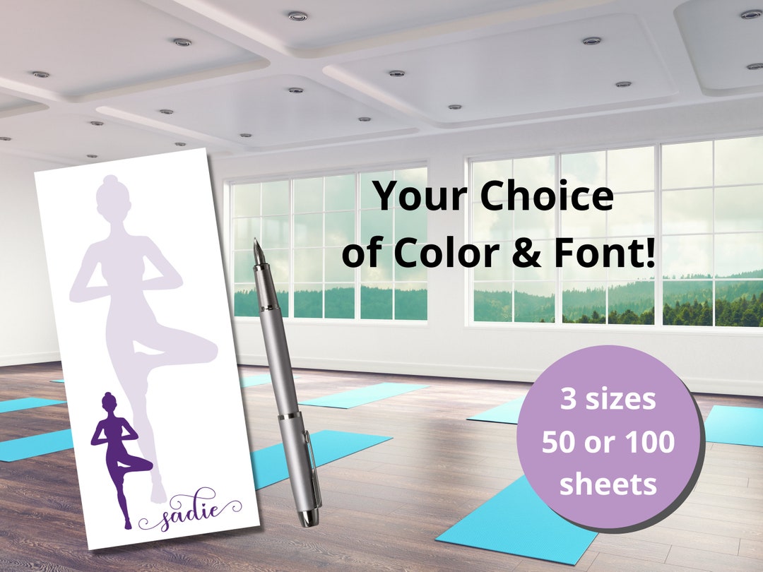 Personalized Notepad, YOGA, Custom Notepad, Personalized Stationery ...