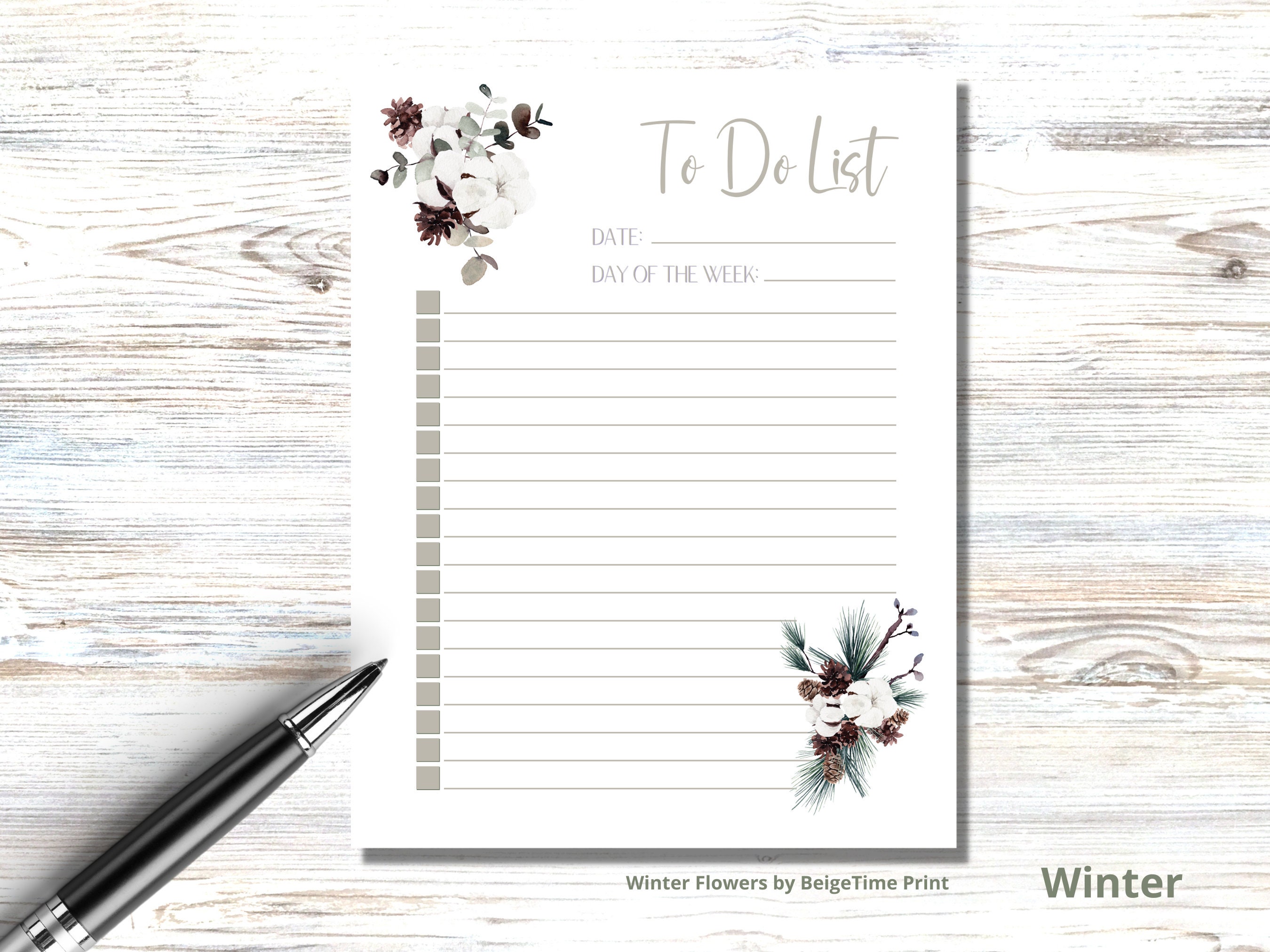 Instant Download To-do Lists, Daily Planner Sheets, Four Seasons To-do ...