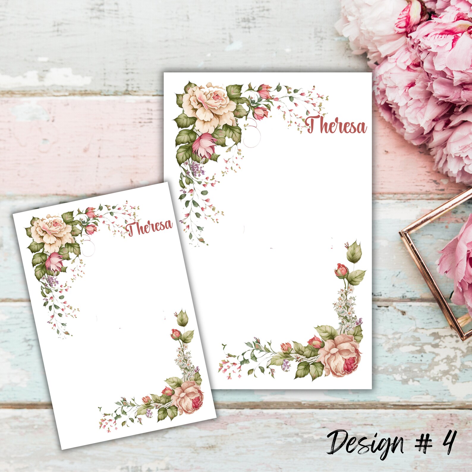 Floral Notepad With YOUR Name, Personalized Notepad, Custom Notepad ...