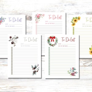 Instant Download To-Do Lists, Daily Planner Sheets, Four Seasons To-Do Lists, To Do List Download, Seasonal To-Do List, Daily To-Do Lists