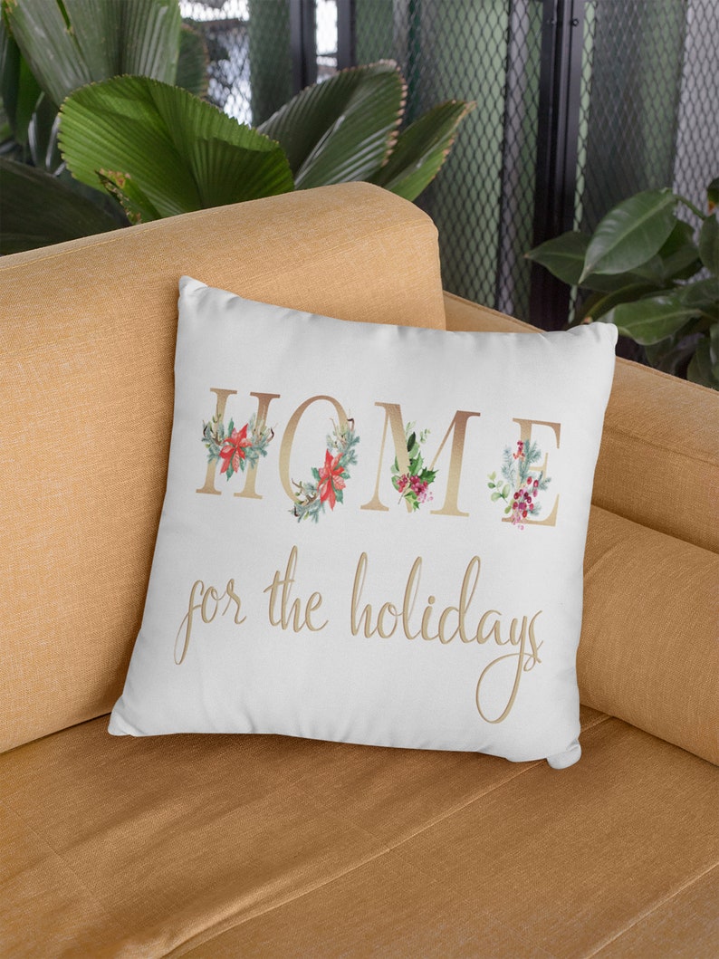 Christmas Pillow Home for the Holidays Pillow Holiday Etsy