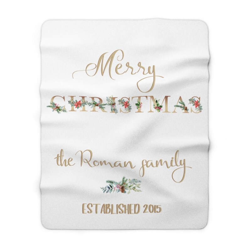 2025 Get Merry - Christmas Fleece Throw Blanket (Choose your print) main image 0