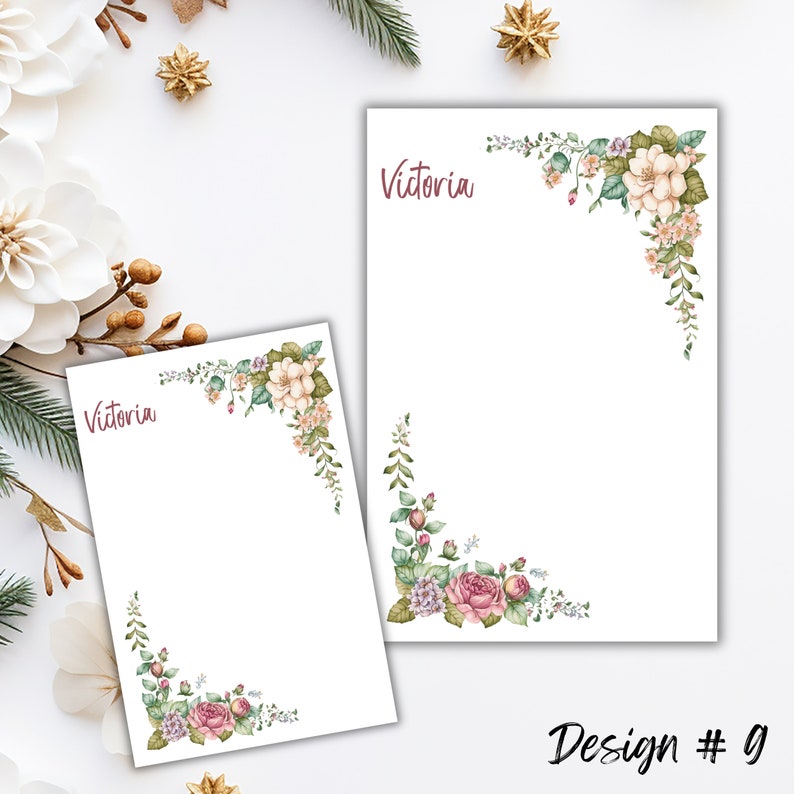 Floral Notepad With YOUR Name, Personalized Notepad, Custom Notepad ...