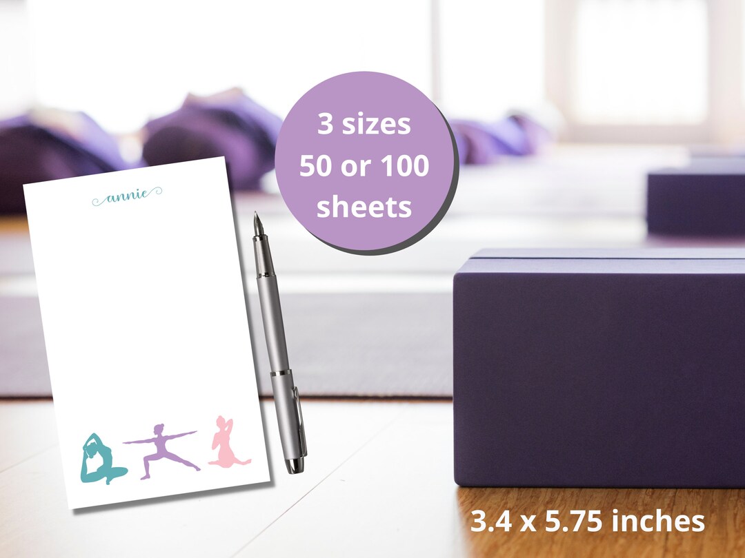 Personalized Notepad, YOGA, Custom Notepad, Personalized Stationery ...