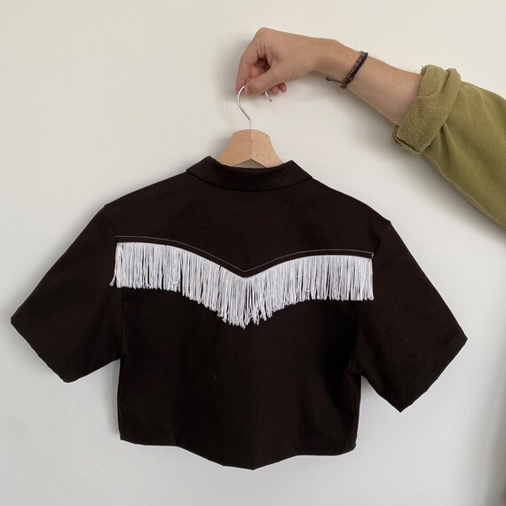 送料関税込 【NOEMOSEN】 Wood Grain Tassel Full Shirt Sewing PATTERN: Fringed Western Style Shirt - Etsy