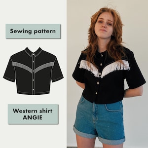 Sewing PATTERN: Fringed western style shirt