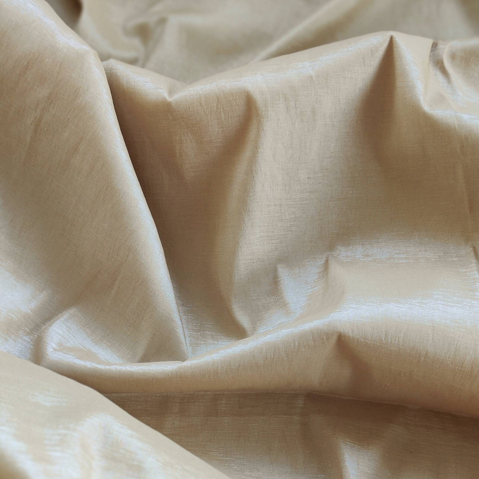 Stretch Taffeta Golden Beige Taffeta Fabric Shimmering Taffeta Etsy