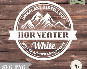 Archivo de corte SVG de la destilería Horneater White Unkalaki