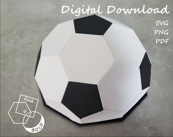 Soccer / Football DIY 3D Gift Box - Digital Download