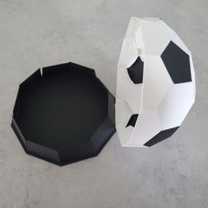 Soccer Ball Gift Box - low-poly DIY paper craft - digital template