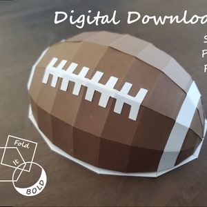 Caja de regalo DIY 3D de fútbol - Descarga digital