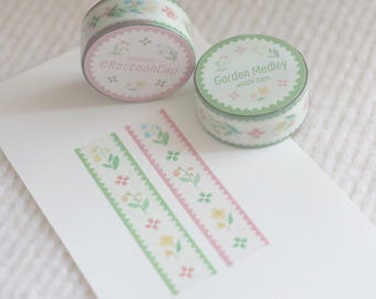floral tape flower washi tape garden washi tapes natural gentle tape
