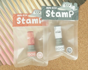 Mini riso stamp basic stamp planner journal cute Screen printing style stamp